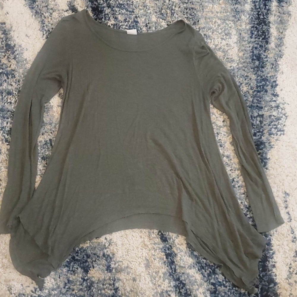 Long sleeve olive shirt